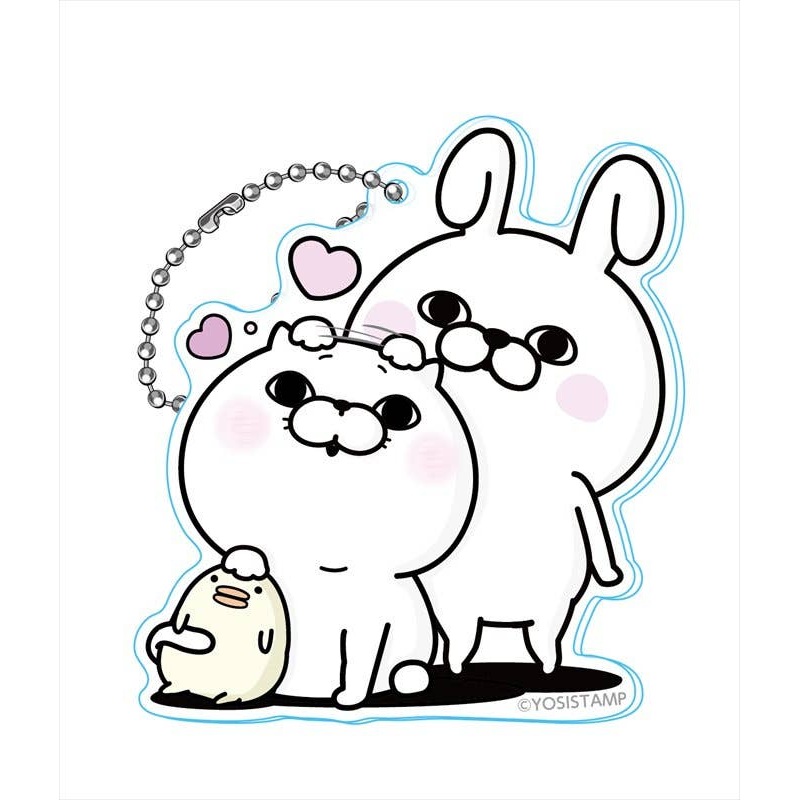 Yosistamp Acrylic Keychain Rabbit & Nuko A (Nade Nade)