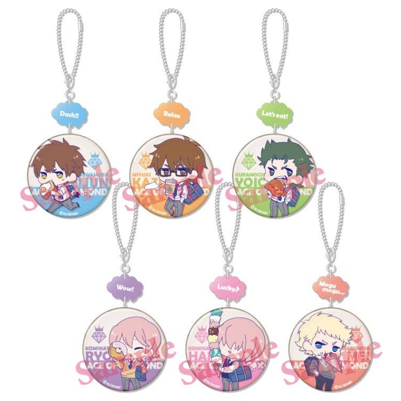 Ace of Diamond Can Keychain Collection: 1Box (6pcs)