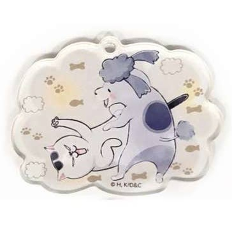 With a Dog AND a Cat, Every Day is Fun: Acrylic Keychain Asobu Inu-kun & Neko-sama