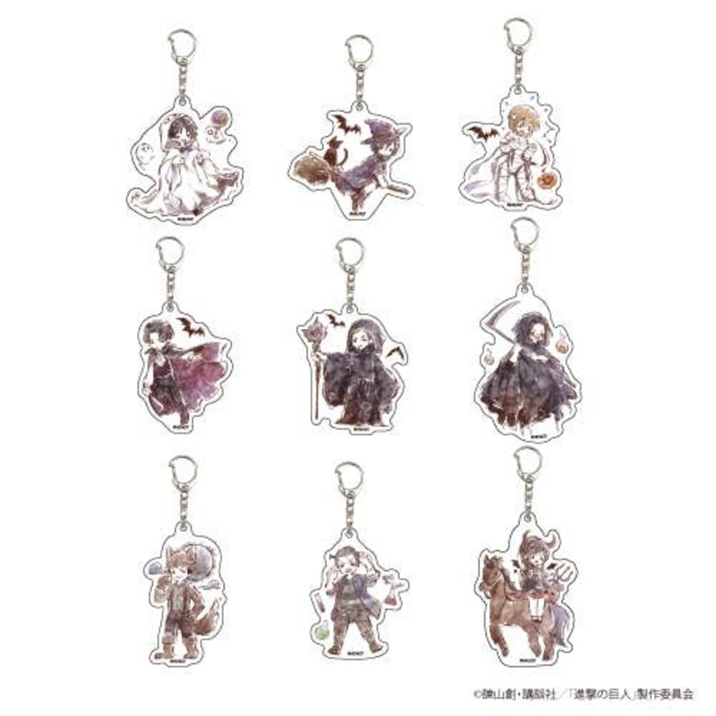 Attack on Titan: Acrylic Keychain Vol.02: Halloween Ver. (GraffArt) 1Box 9pcs