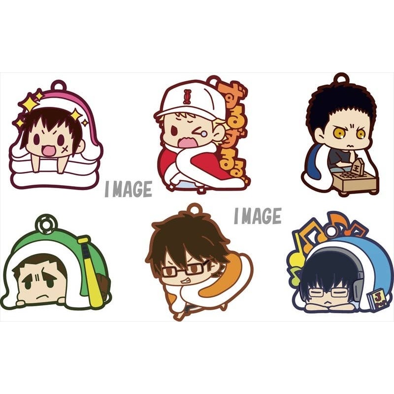 Ace of Diamond Futonmushi Rubber Strap #2: 1Box (6pcs)