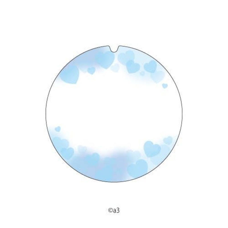 60mm Deco Keychain Cover 25: Heart (Blue)