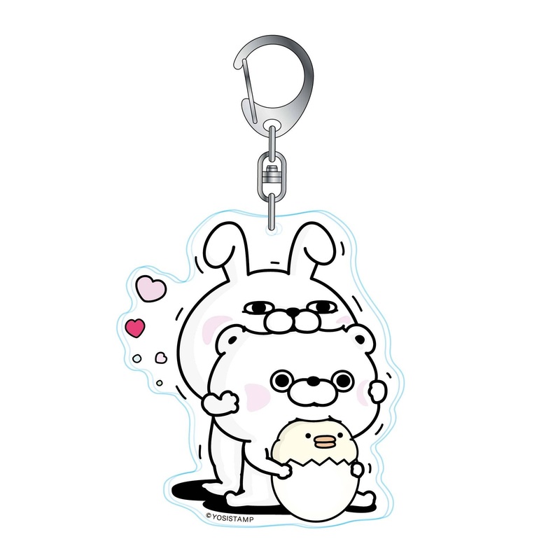 Yosistamp: Acrylic Keychain Rabbit & Bear A Kapu