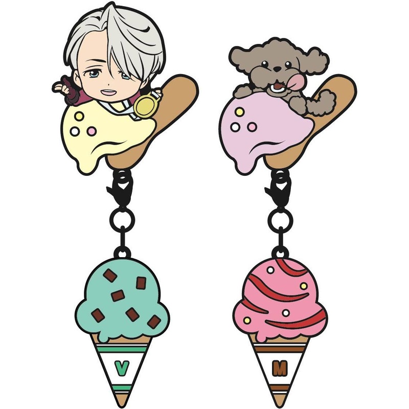 Yuri on Ice Toys Works Collection 2.5 SisterS Pins Charm 2pcs Set Victor Nikiforov & Makkachin