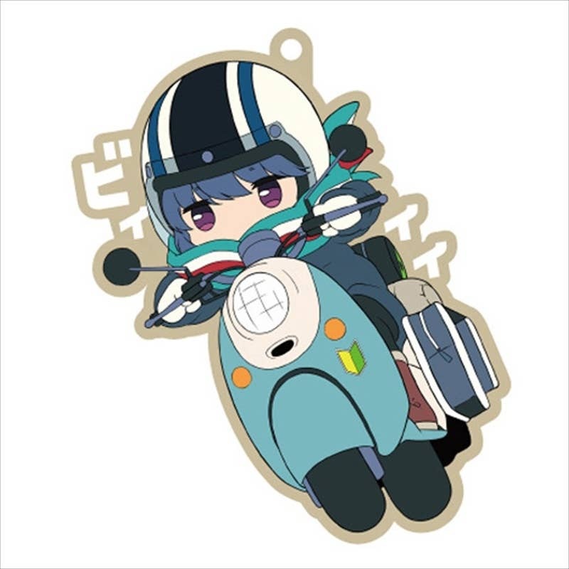 Yurucamp: CharaRIDE Rin on Scooter Rubber Strap