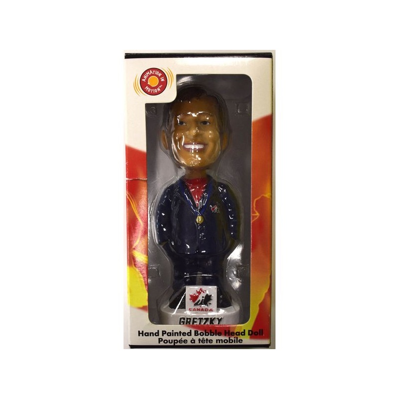 Bobble Dobbles – Team Canada – Wayne Gretzky Hand Painted Bobble Head