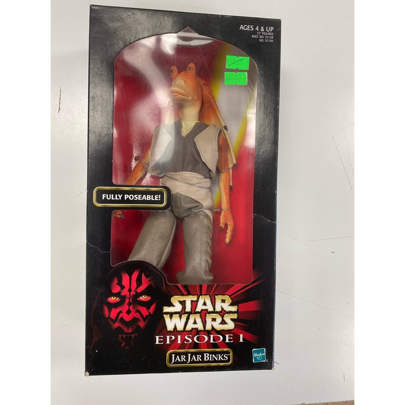Hasbro – Star Wars – Episode 1 – Jar Jar Binks – 12″ Action Figure *DAMAGED BOX*
