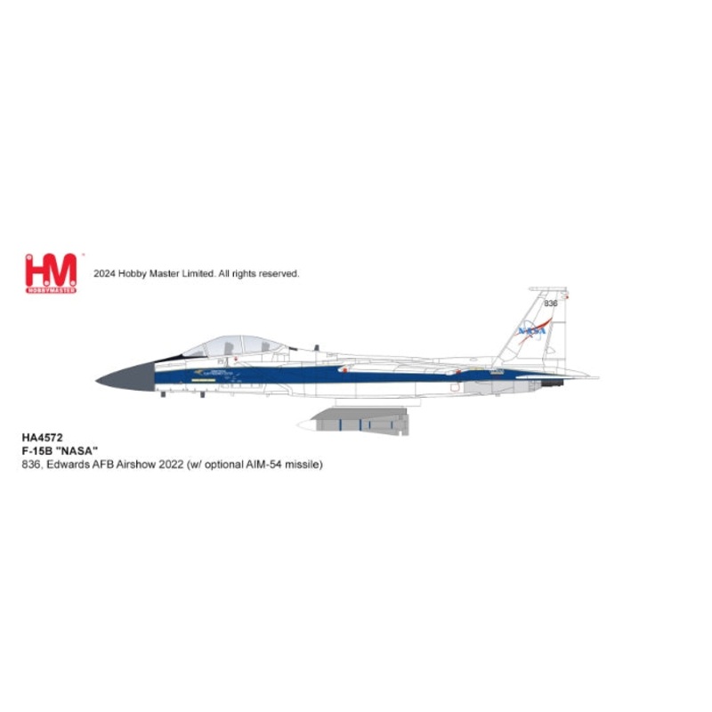 1/72 F-15B “NASA” 836 Edwards AFB Airshow 2022 (with 1x AIM-54 Missile)