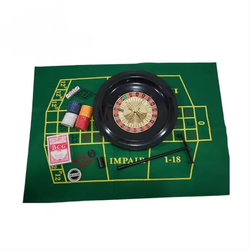 5-in-1 Game Set Including Roulette Wheel