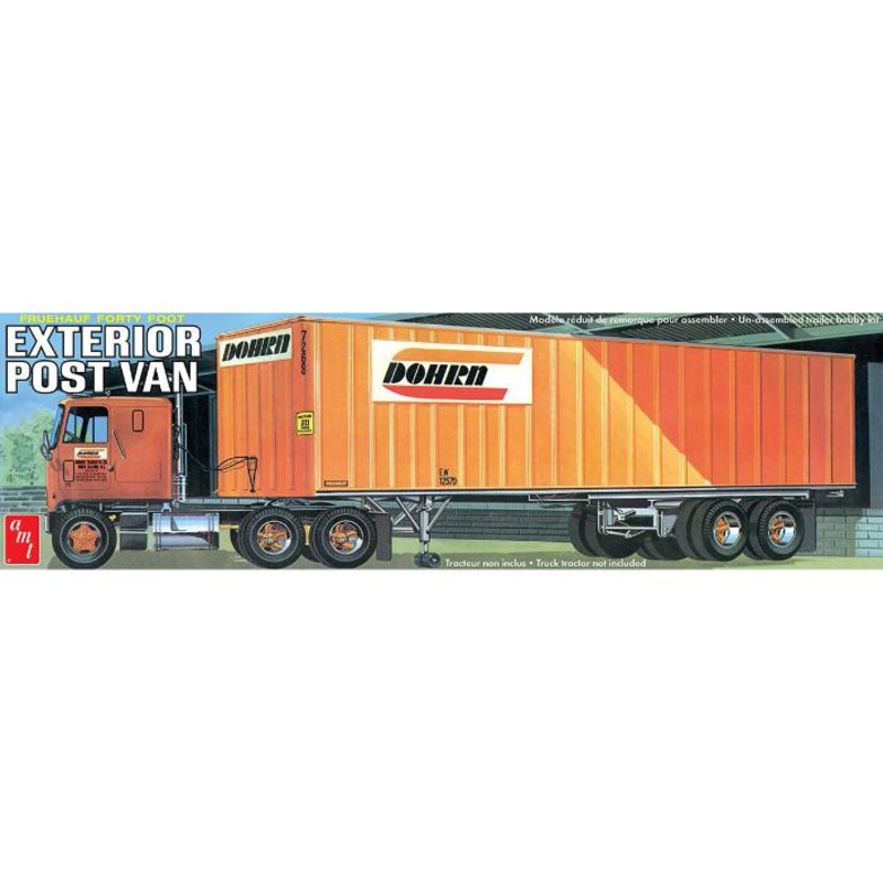1/25 40′ Fruehauf Exterior Post Trailer Dohrn Plastic Model Kit