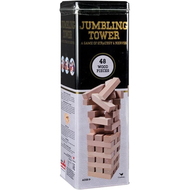 Classic 48pc Wooden Jumbling Tower in Tin