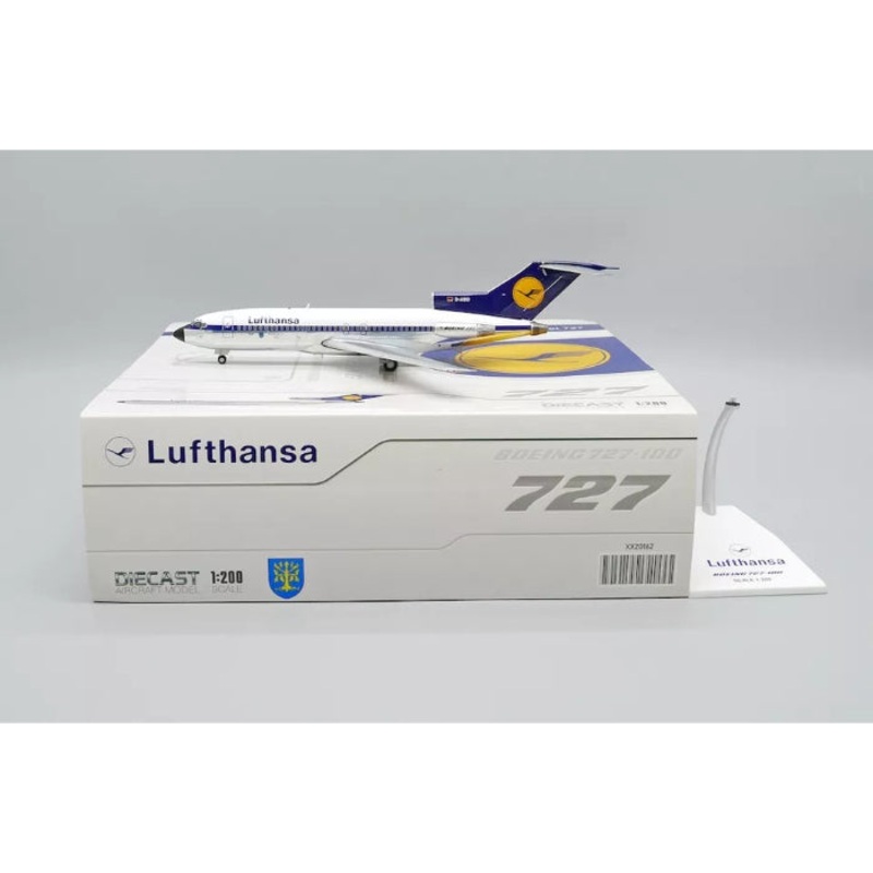 1/200 Lufthansa Boeing 727-100 “Polished” Reg: D-ABIO with Stand