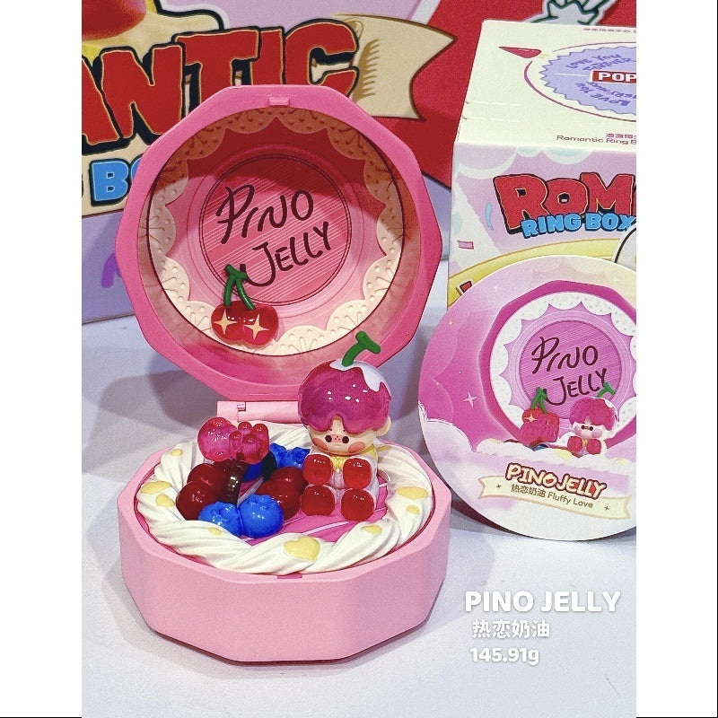 Pino Jelly Pop Mart Romantic Ring Box Series 4 Pino Jelly Fluffy Love