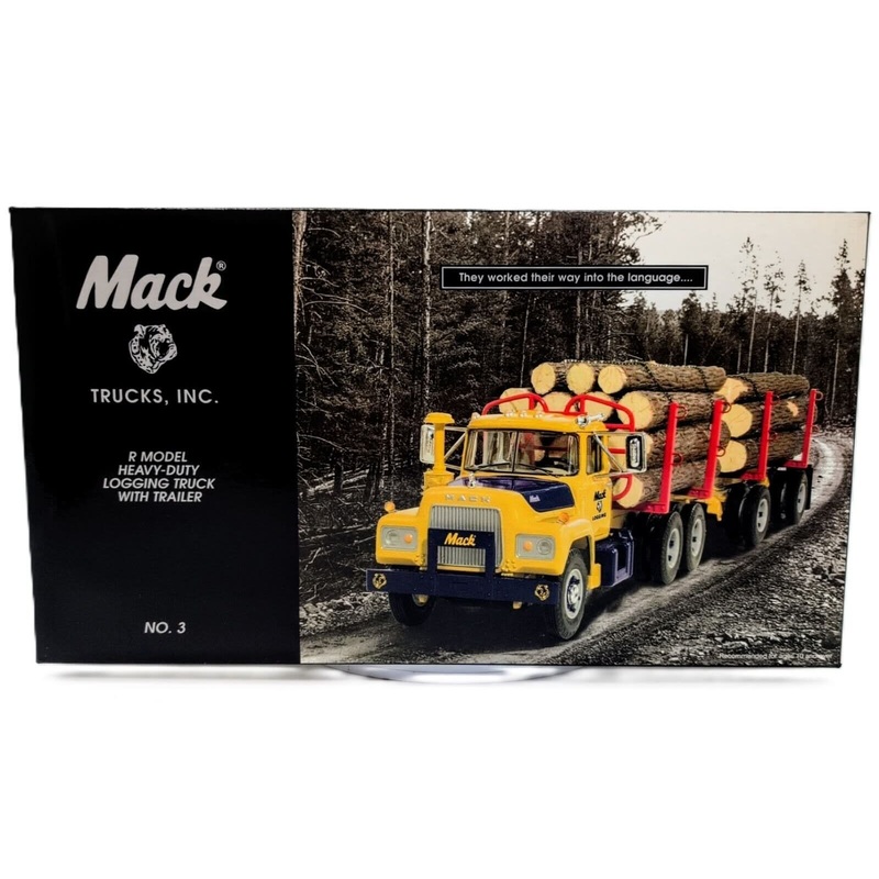 1/34 First Gear Mack R-Model Heavy-Duty Logging Truck w/Trailer #19-2999