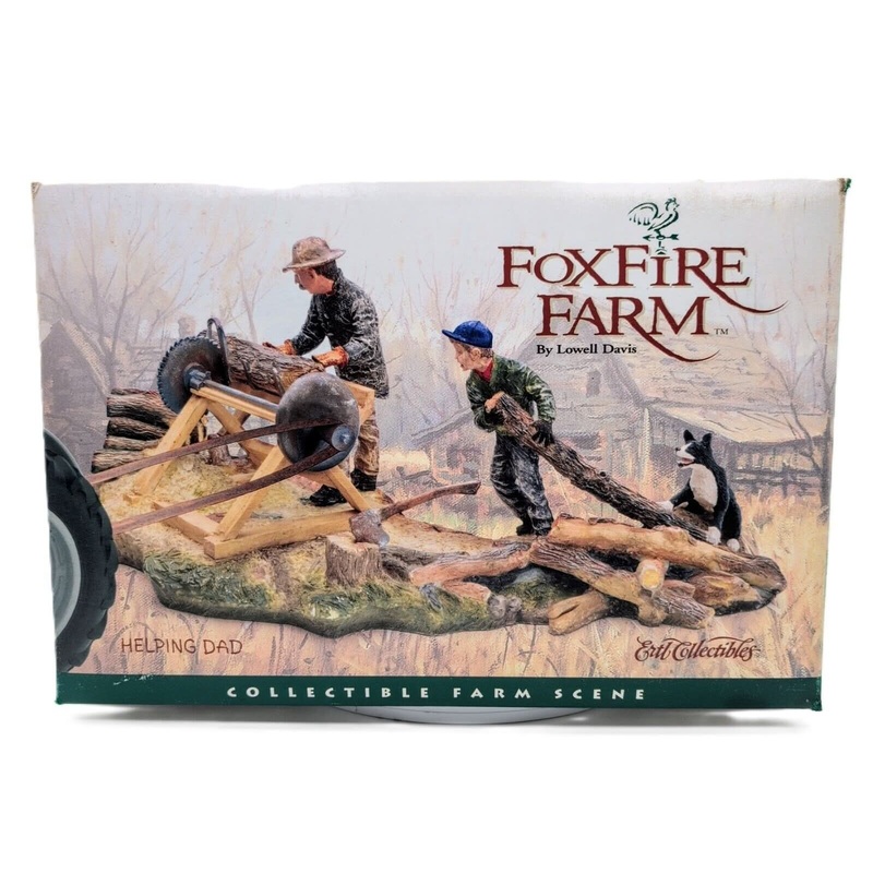 1996 Ertl FoxFire Collectible Farm Scene, Helping Dad, Lowell Davis