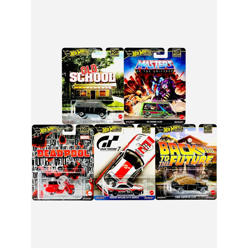 Hot Wheels 2025 Pop Culture Case J (Set of 5 Cars)