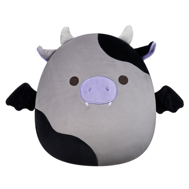 12-Inch Bridgette the Grey and Black Cow Bat 12″