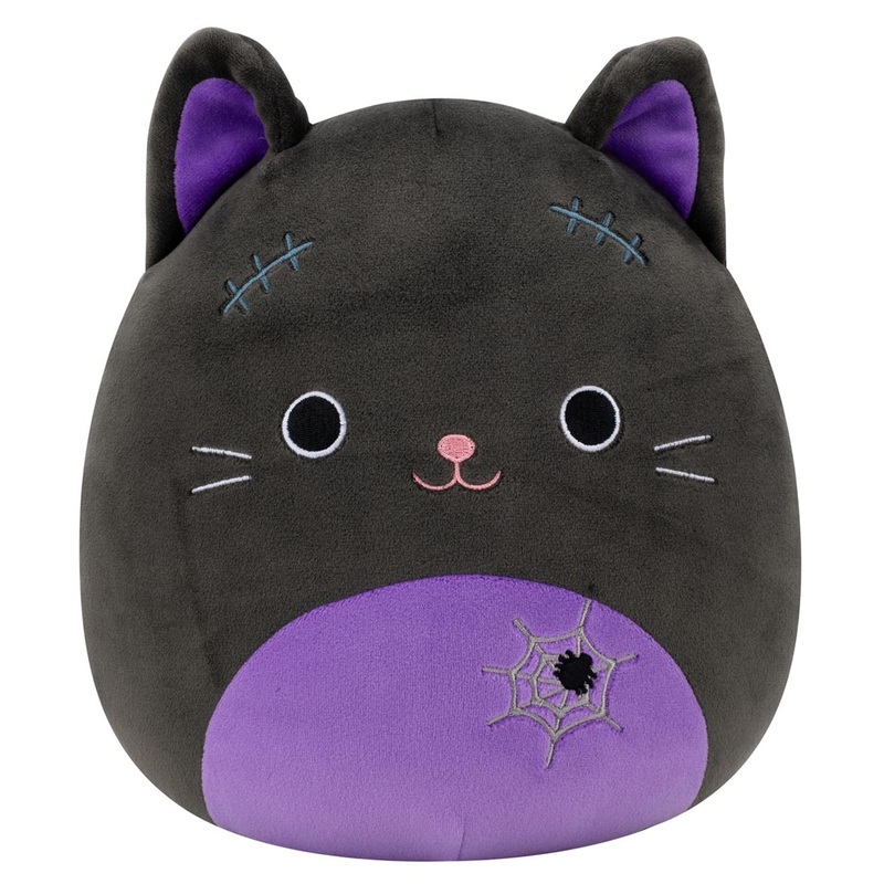 Autumn the Black Cat with Purple Belly 8″