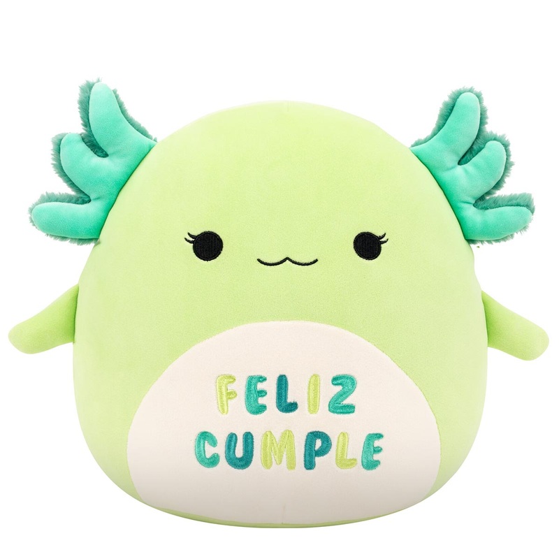 12-Inch Mipsy the Green Axolotl with Feliz Cumple Embroidery 12″