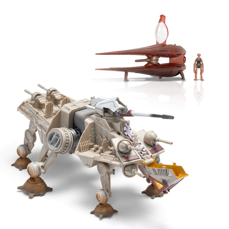 STAR WARS Micro Galaxy Squadron Geonosian Starfighter & AT-TE Bundle