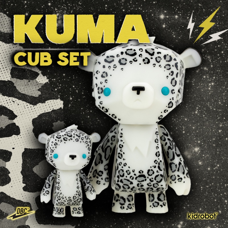 G.I.D. Leopard Kuma Bear and Kub Vinyl Art Figure Set by Dead Beat City (Limited Edition of 100)
