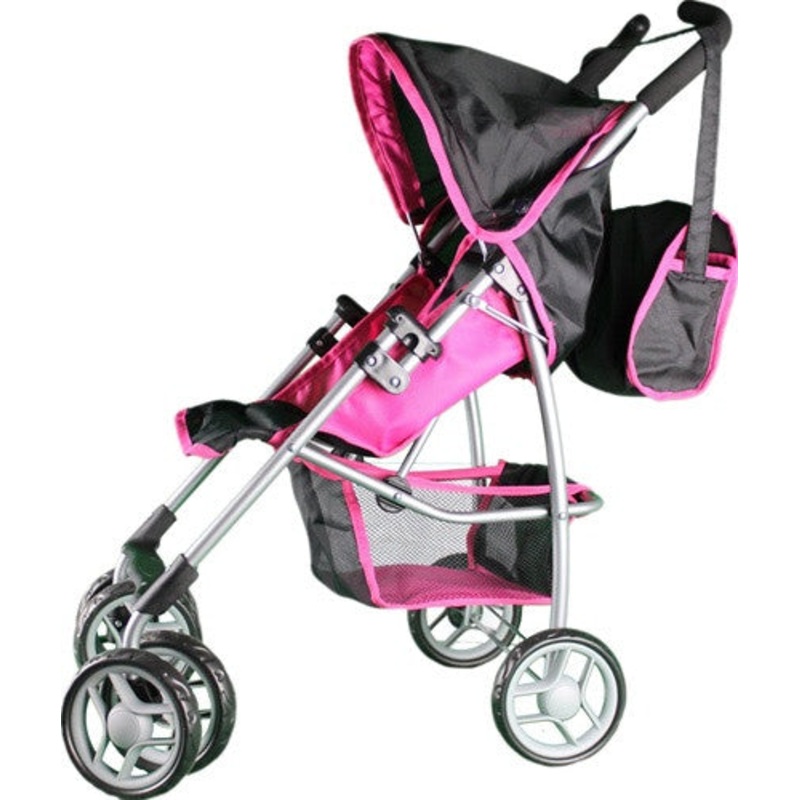 Mommy & Me Doll Stroller Swiveling Wheels with Free Carriage Bag 9351A