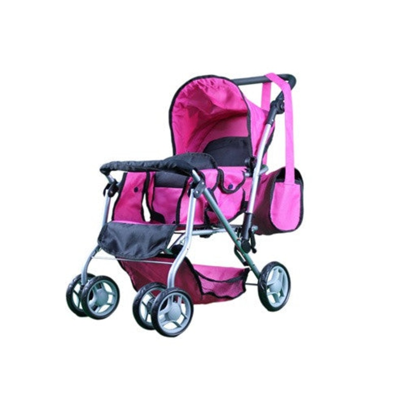 Mommy & Me Doll Twin Stroller with Diaper Bag – 9668
