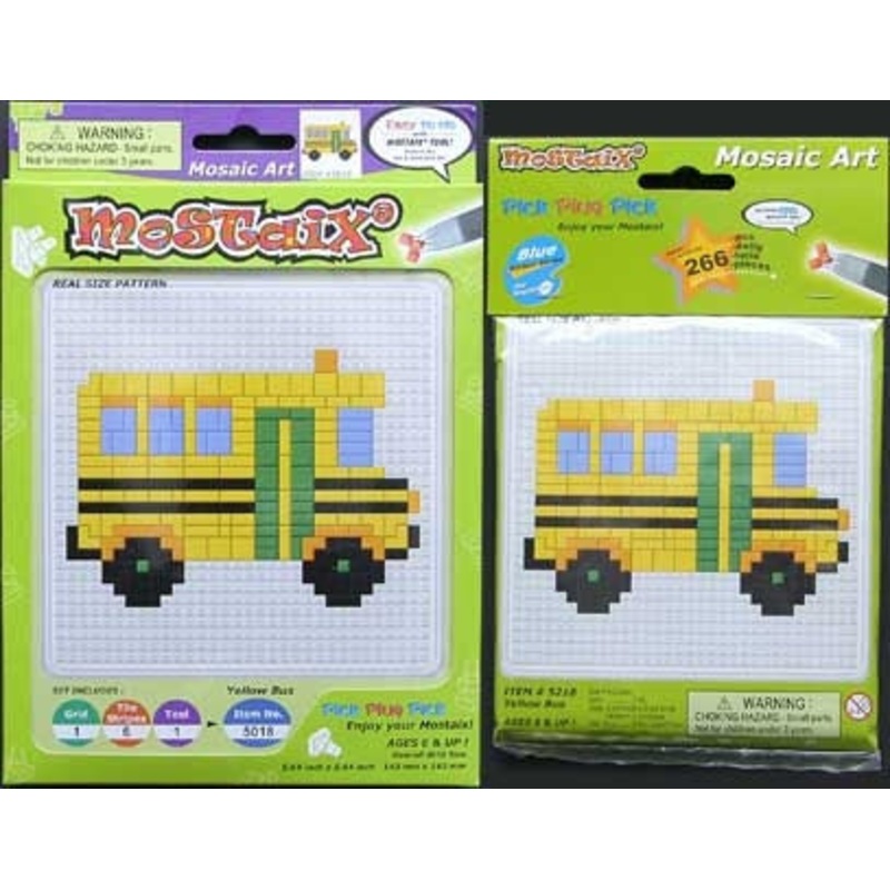 Mostaix, Mosaic Art,  School Bus, 266 Stickers
