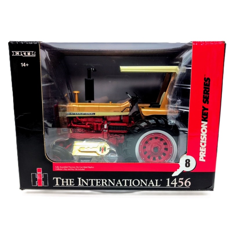 1/16 IH 1456 Tractor With Canopy, Precision Key Series #8 Gold Demo Chaser