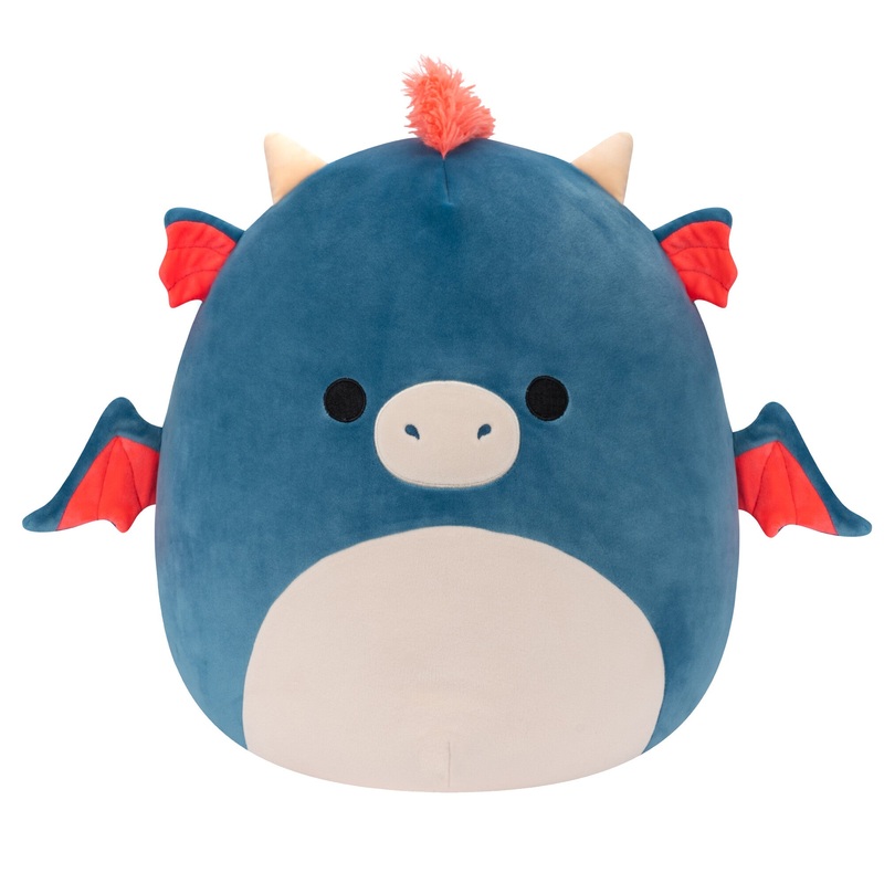 14-Inch Carin the Blue Dragon with Orange Mane 14″