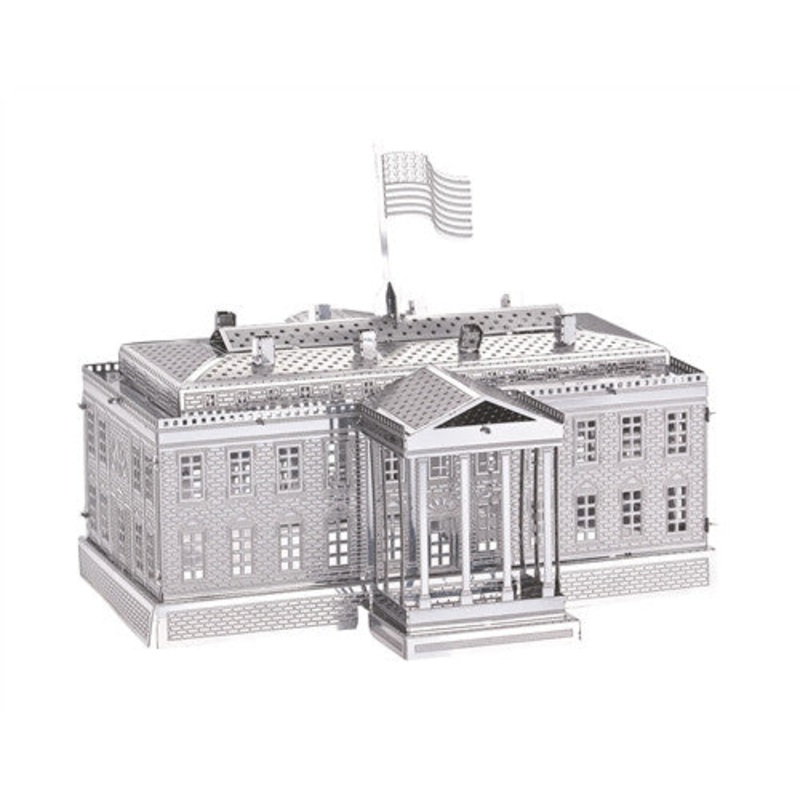 3D Metal Works Model, White House, Laser Cut Puzzle