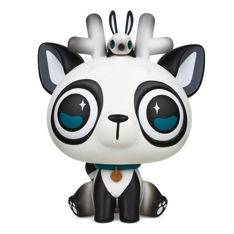 DeerCat & Friends Sitting DeerCat 7 Vinyl Art Figure by Amber Aki Huang  Exclusive Panda Edition (Limited Edition of 100)