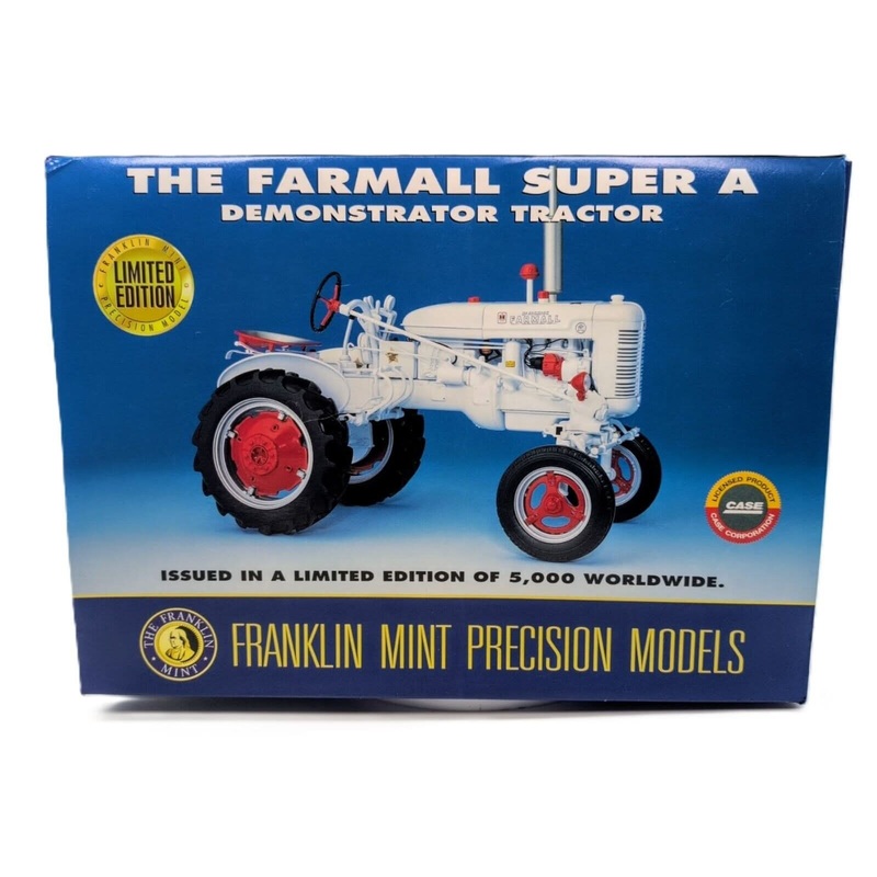 1/12 Farmall Super A White Demonstrator Tractor Franklin Mint Precision Model