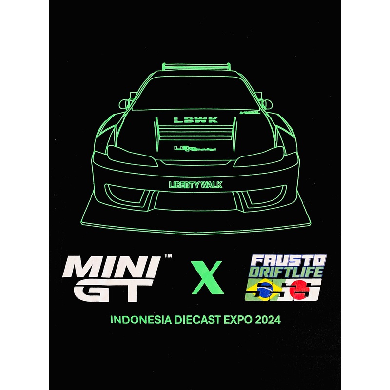 Mini GT x Indonesia Diecast Expo 2024 Licensed T-Shirt Mini GT x Fausto Drift Life 555 X-Large