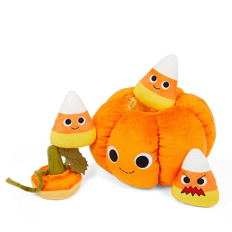 Yummy World Jack OLantern Interactive Pumpkin Plush with Candy Corns