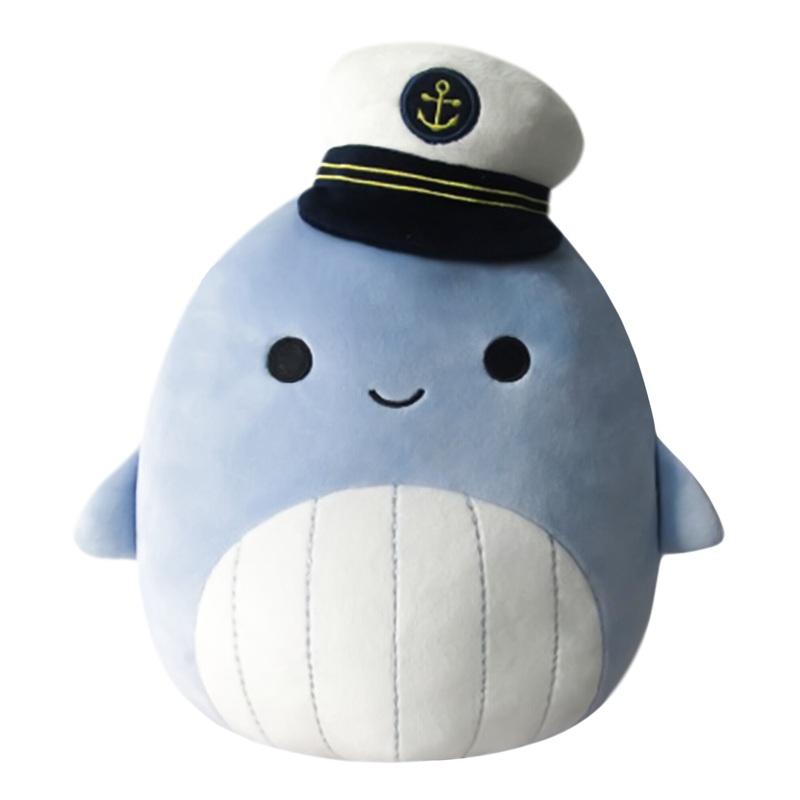 8-Inch Samir Blue Whale with Sailor Hat 8″
