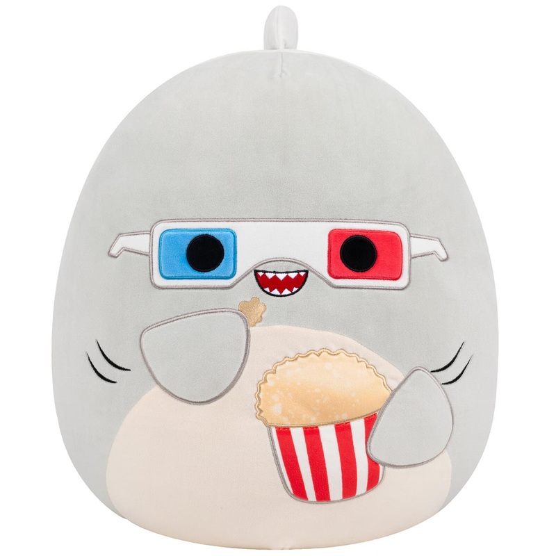 16-Inch Gordon the Grey Shark with 3D Glasses and Popcorn 16″