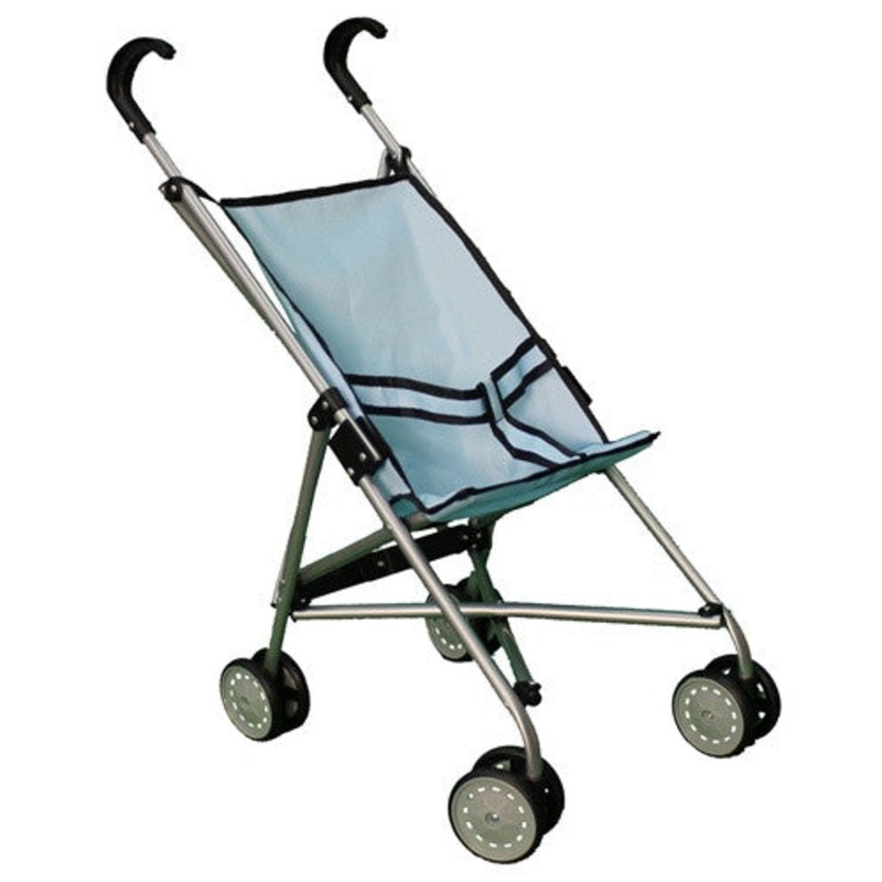 Blue Umbrella Doll Stroller with Swiveling Wheels – 9302B