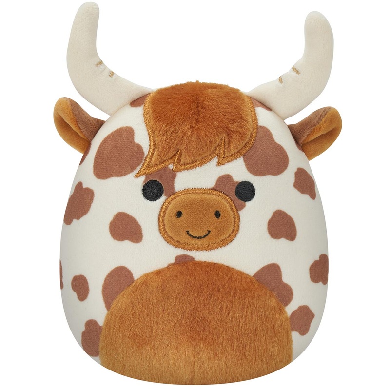 Alonzo the Brown Spotted Highland Cow 5″