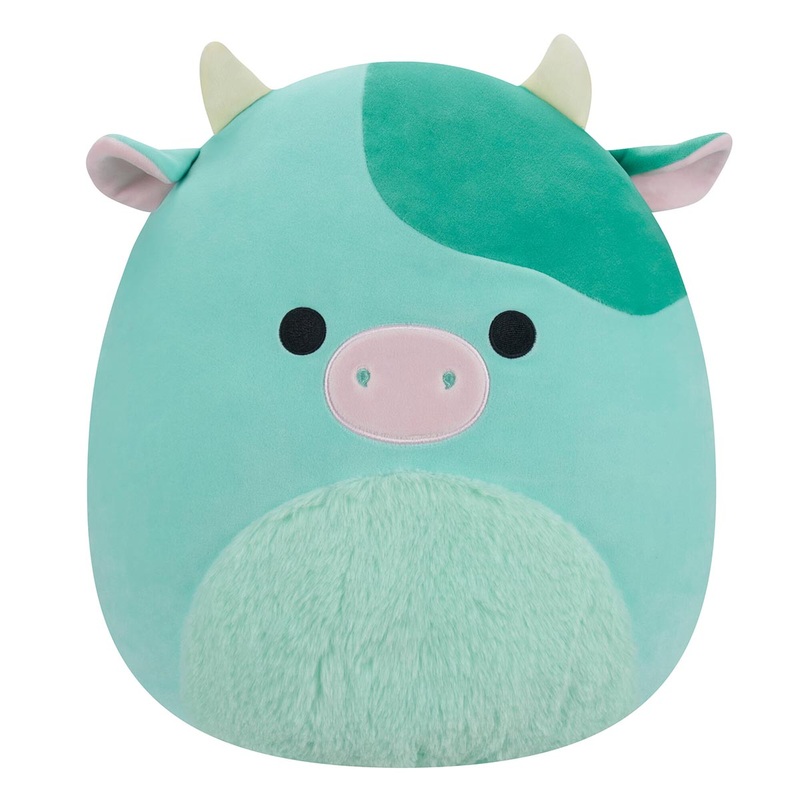 14-Inch Seamus the Green Cow with Fuzzy Belly 14″