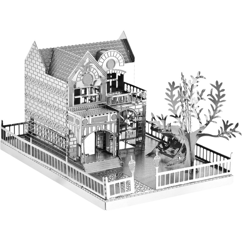 3D Metal Works Model, Villa House, Laser Cut Puzzle