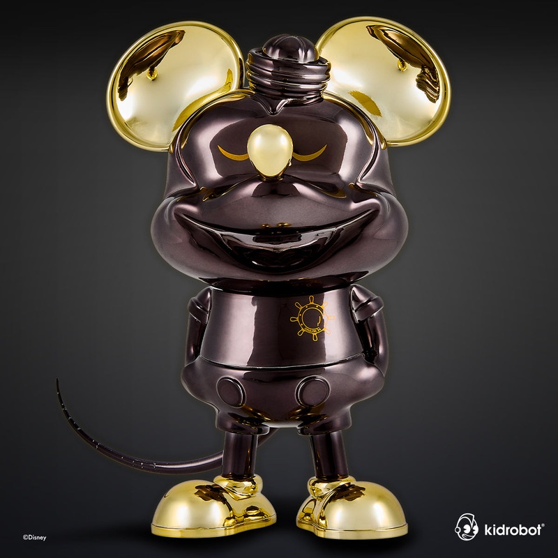 Disney Mickey Mouse “Sailor M.” Collectible Vinyl Figure by Pasa – Exclusive Black and Gold Edition