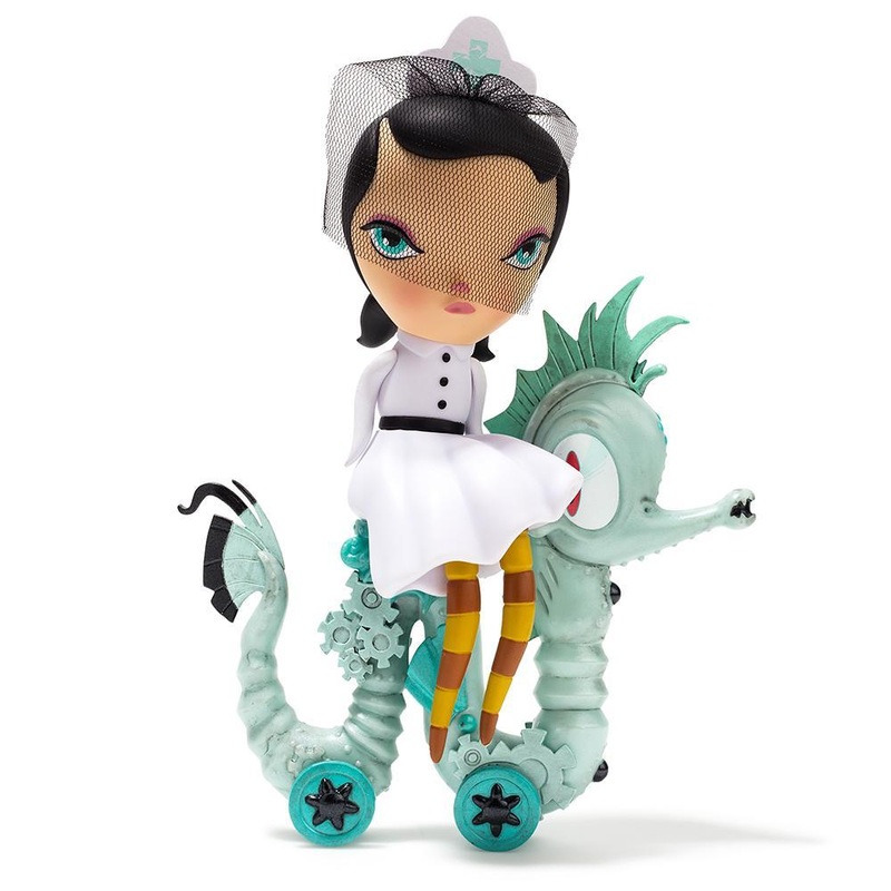 Lucy Curious Dark Harbor 7″ Art Figure by Kathie Olivas – White Edition (Limited Edition of 200)