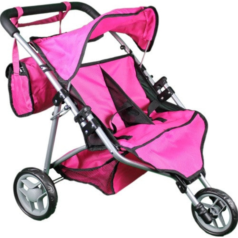 Mommy & Me Twin Doll Stroller with Free Carriage Bag – 9667