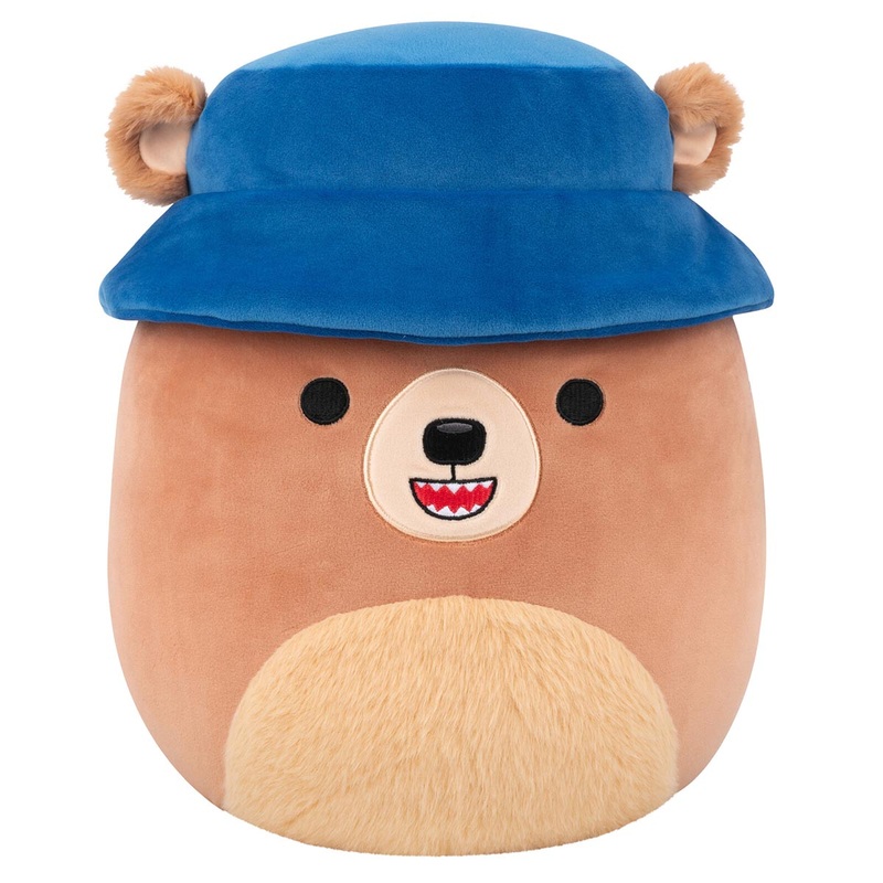 12-Inch Stokely the Brown Kodiak Bear with Bucket Hat 12″