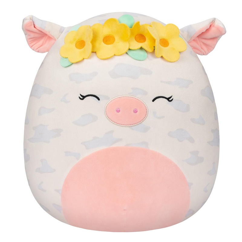 16-Inch Rosie the Spotted Pig with Yellow Flower Crown 16″