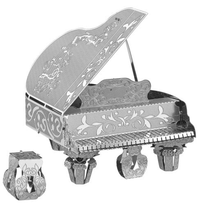 3D Metal Works Model, Grand Piano, Laser Cut Puzzle