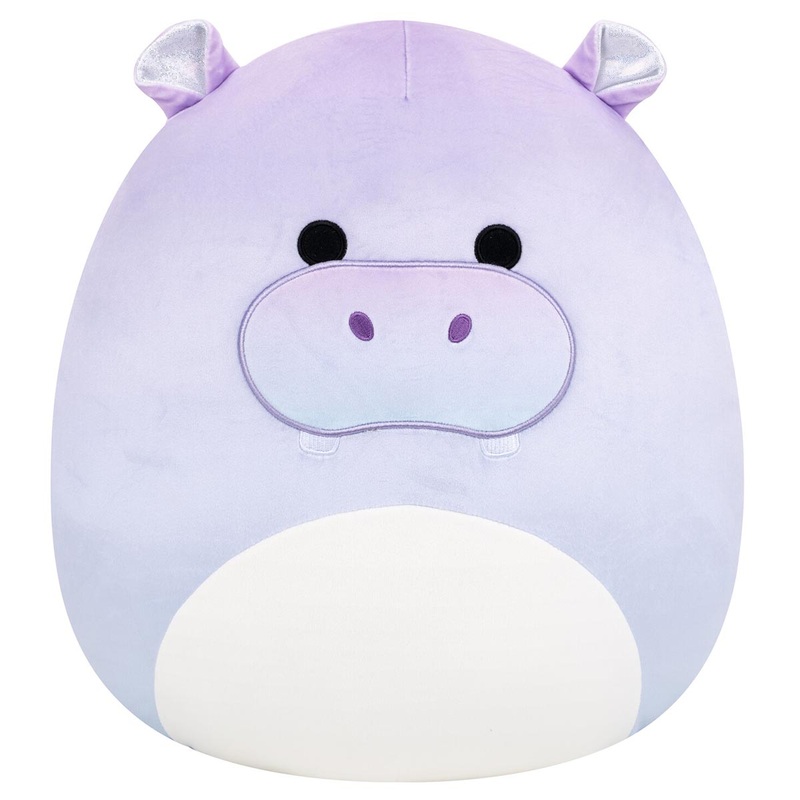 14-Inch Benedict the Purple Gradient Hippo with Sparkly Ears 14″