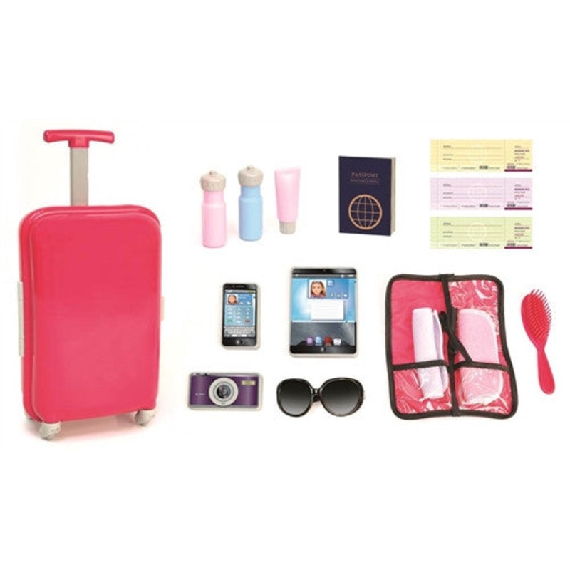 Beverly Hills, Doll Travel set, Fits 18″ Doll, 16 Pieces