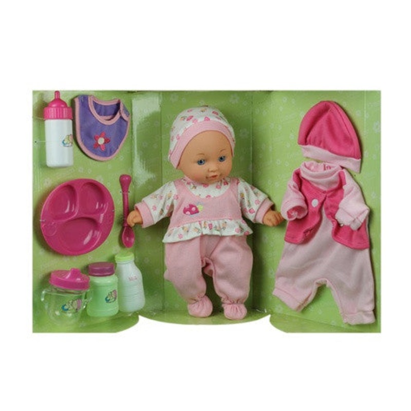 Mommy & Me, 12” Doll, Feeding Tray/Bottle & Outfit